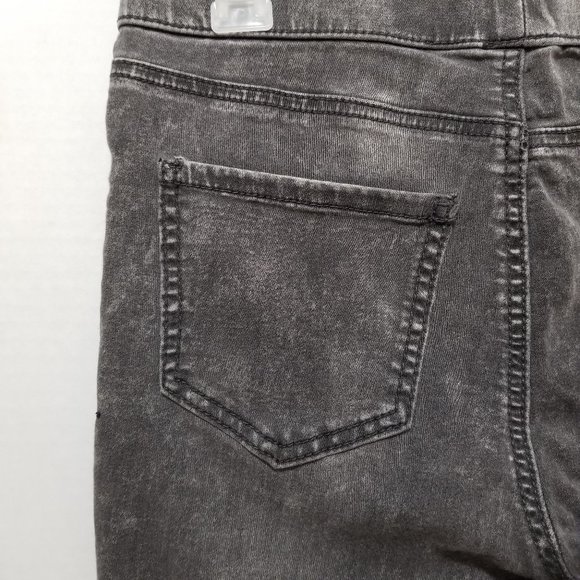 No Boundaries leggings Medium 7/9 acid wash elastic pull on waist jean style - Picture 11 of 15
